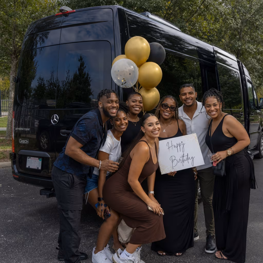 Birthday party bus